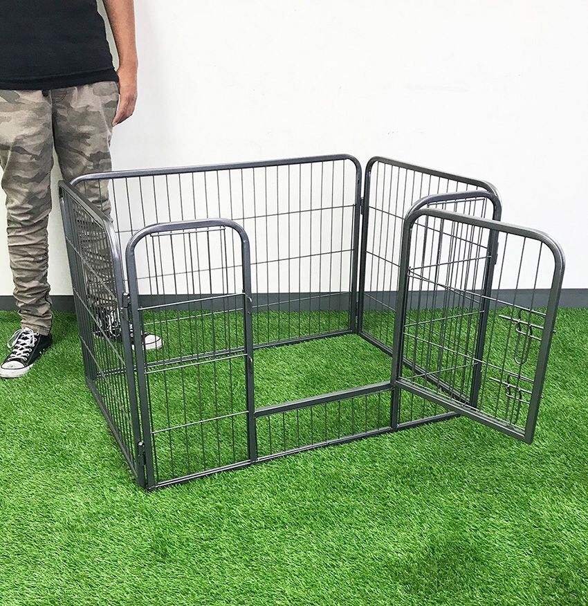 (NEW) $55 Heavy Duty 37”x25”x24” Pet Playpen Dog Crate Kennel Exercise Cage Fence, 4-Panels Play Pen