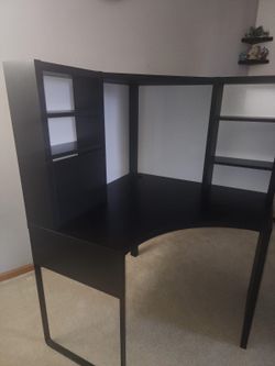 Black corner desk