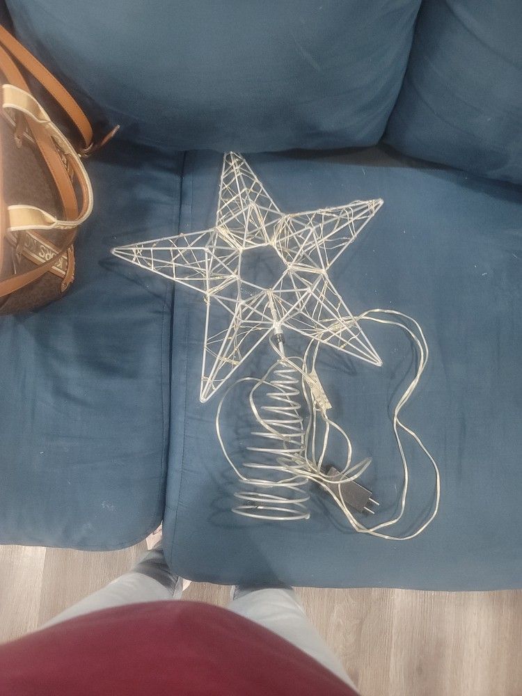 Estrella Para Arbol De Navidad Con Luces Blancas