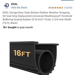 Garage Door rubber Bottom Seal         25 Dollars 