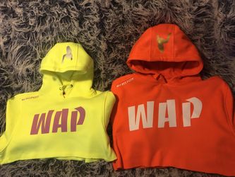 Wap crop hoodies sizes large and extra large