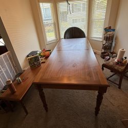 “Magnolia Home Webster 96” Walnut Dining Table + Matching Bench – $900 (Originally $1,500+)”