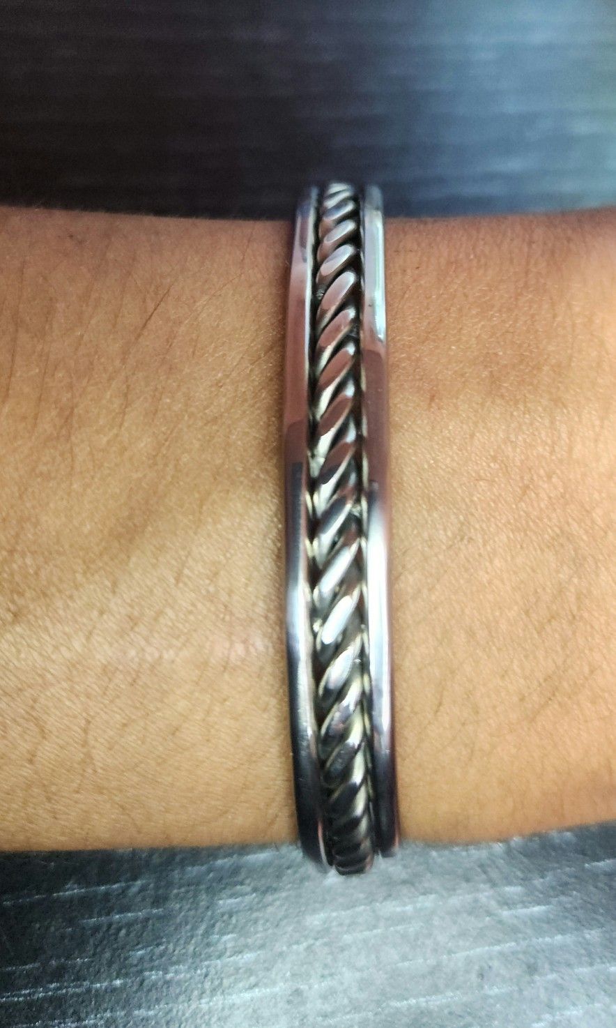 Women’s Stainless Steel Cuff Bracelet – Handmade Polished