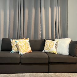 MUST GO TODAY!!! - Multi-Piece Couch and Specialty Curtains w/Rod - $1,150