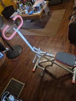 Pink and White Exercise Bike