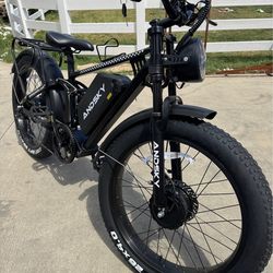 Dual Motor Fat Tire Electric Bike 35mph & two seat