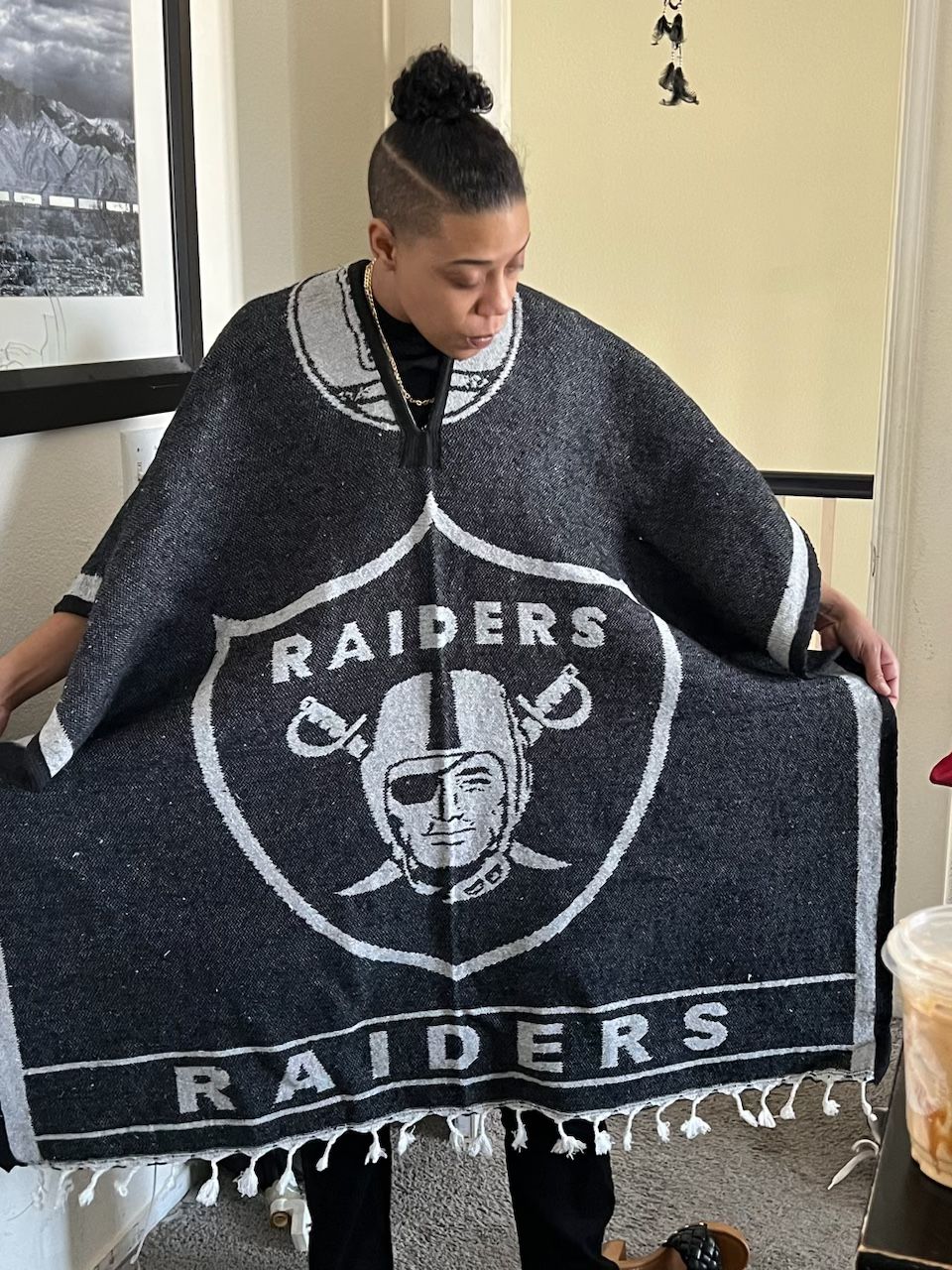 2-Las Vegas Raiders Gear - Deluxe Heavyweight Poncho - 2