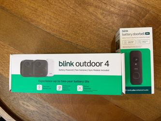 Blink Outdoor 4 2-Camera System + Blink Doorbell 2K Brand New Sealed