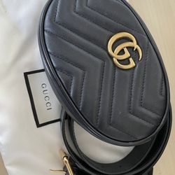Authentic Gucci Marmont Leather belt Bag 