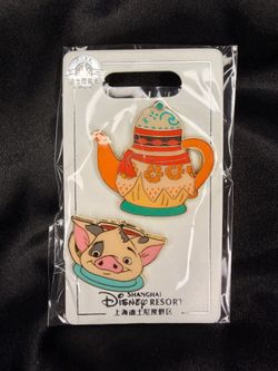 Shanghai Disney Resort Moana Pua and Teapot Pin Set