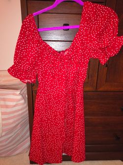 Red Polka Dot Summer Dress (S-M size guessed)