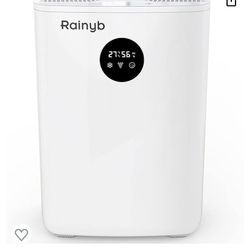 Rainyb Dehumidifier for Home 85oz(2500ml), Small Dehumidifier for 480 Sq.Ft, Ultra Quiet White