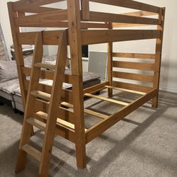 Twin Over Twin Solid Wood Bunk Bed