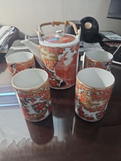 Vintage fine china teapot and cups