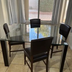 Large square Glass Dinner/Dining Table