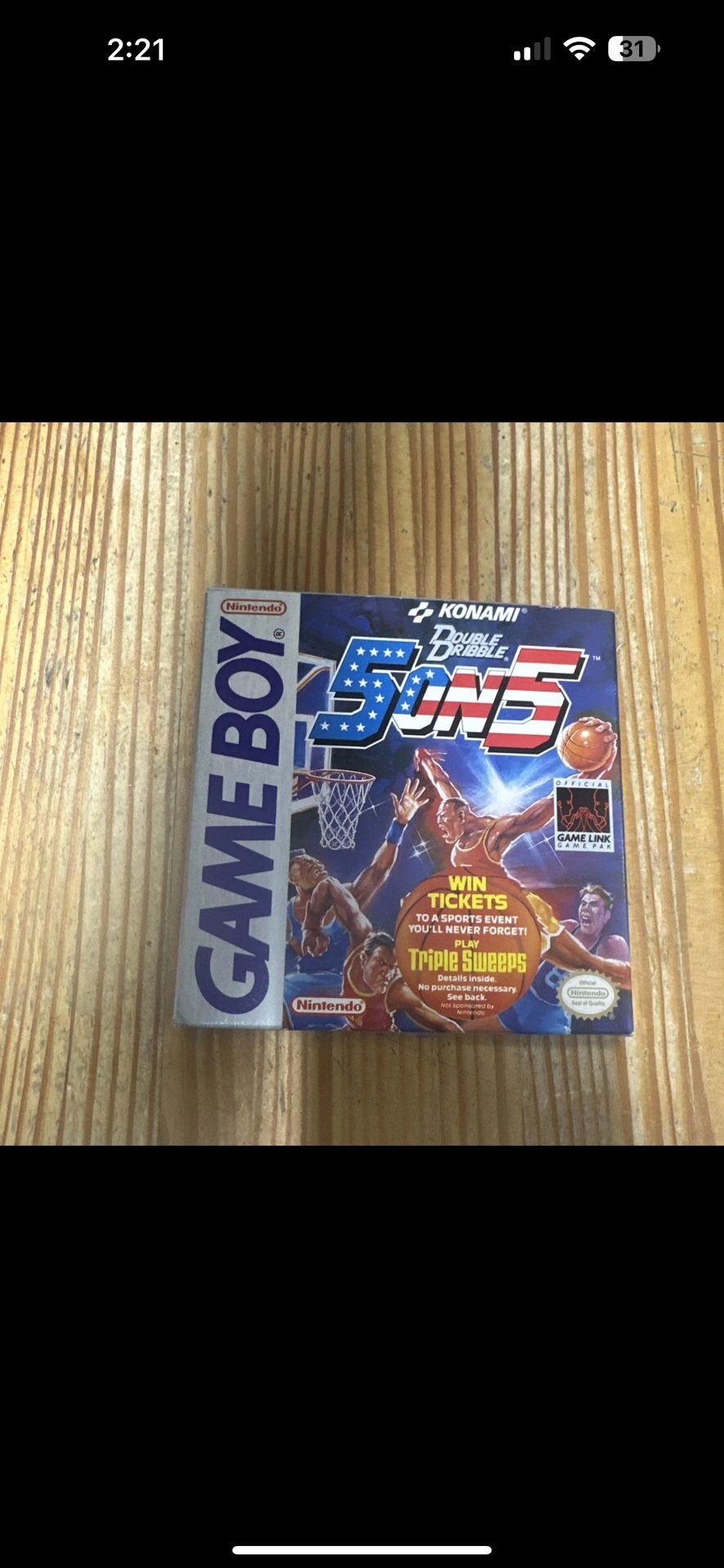 Double Dribble 5 On 5 Nintendo Game Boy With Box