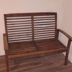 Wooden bench