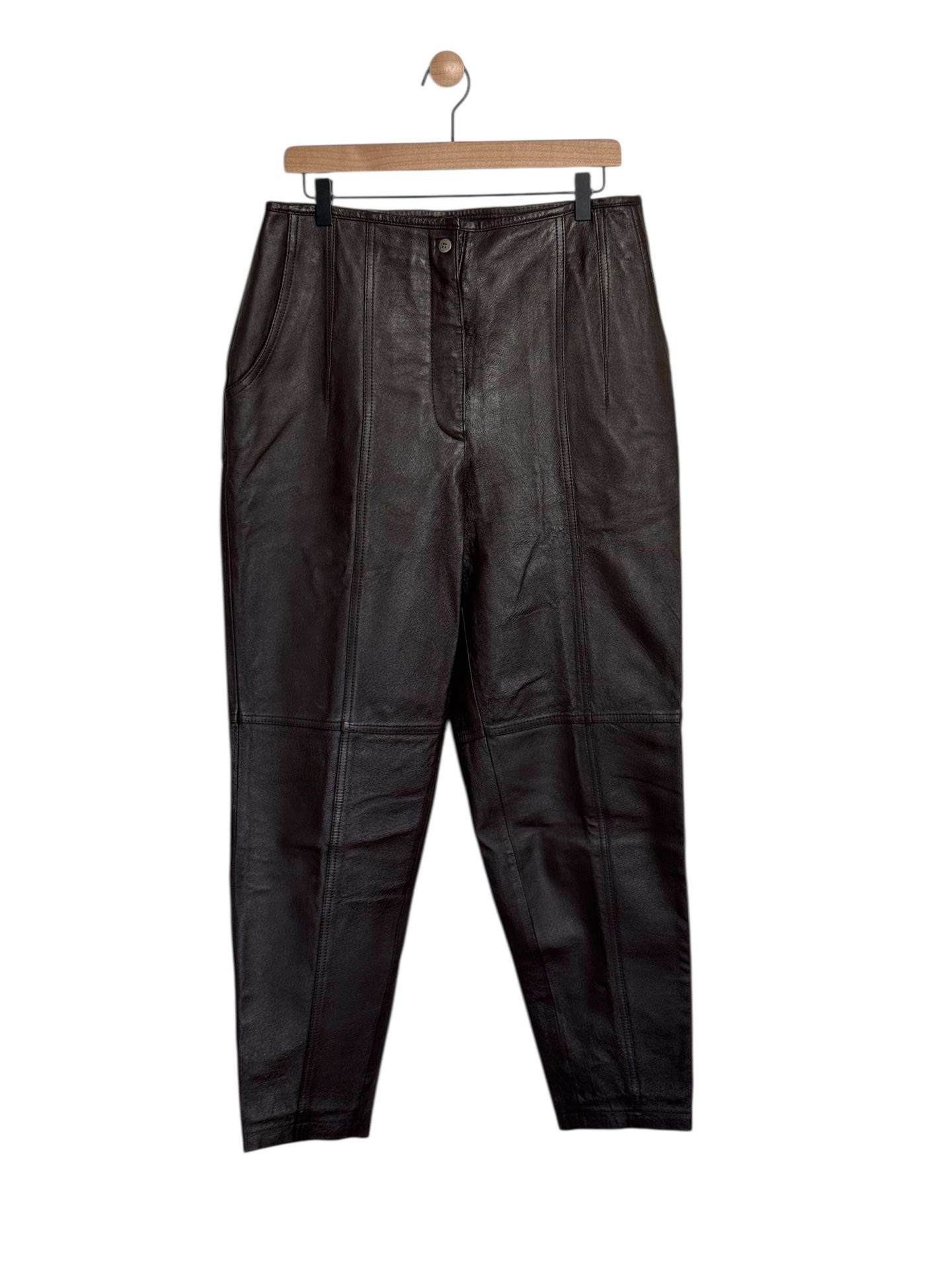 Vintage Together Size 14 Brown Leather Slightly Tapered Leg