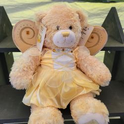 Build-A-Bear Gem Of A Friend Treasured Topaz Yellow Teddy.