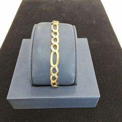 Figaro Gold Bracelet 14k Yellow Gold 14.2g