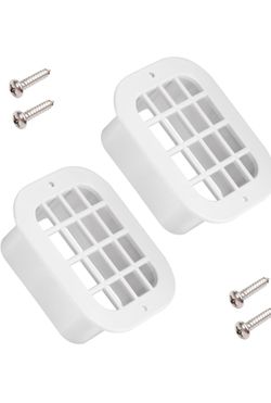 New: 2 x 3 rain Gutter downspout Drop Outlet with Filter (White,2 Pack)