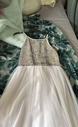purple sequin girls dress
