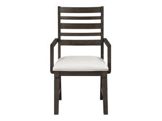 Victoria Dark Espresso / Beige Arm Chair