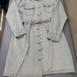 Like New Velvet Heart Denim Medium Jean Jacket With Tie