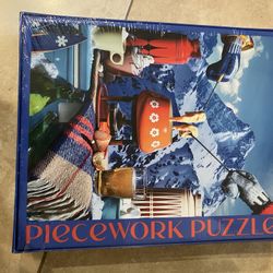 NEW Sealed Piecework’s 1000 Piece Après-Ski Jigsaw puzzle 19.25 X 26.6