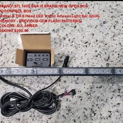 6 HEAD TRAFFIC ADVISOR BAR (AMBER)