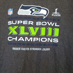 Seattle Seahawks T Shirt Super Bowl XLVIII Champions Tee NFL Proline Size medium