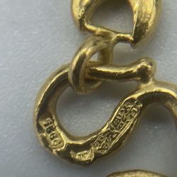 24k Yellow Gold Bracelet 18.5 Grams  /- Send Me Your Offer-/