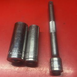 Snap On Tools Metrics And Standard 19 And 9/16:: blue point 3/8 Extension 6 ::3/8