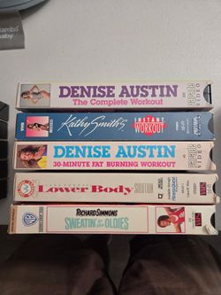 Vintage Retro Fitness VHS Tape Lot (5 Tapes)