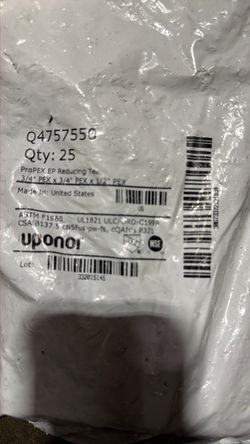 Pex t 3/4 x3/4x1/2
