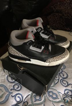 Black Cement 3s Size 6.5 youth