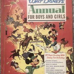Walt Disney's Annual 1966-Mickey Mouse-Pinocchio-puzzles-games-unused-GC