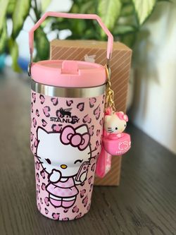 Stanley Hello Kitty Pink Leopard Tumbler