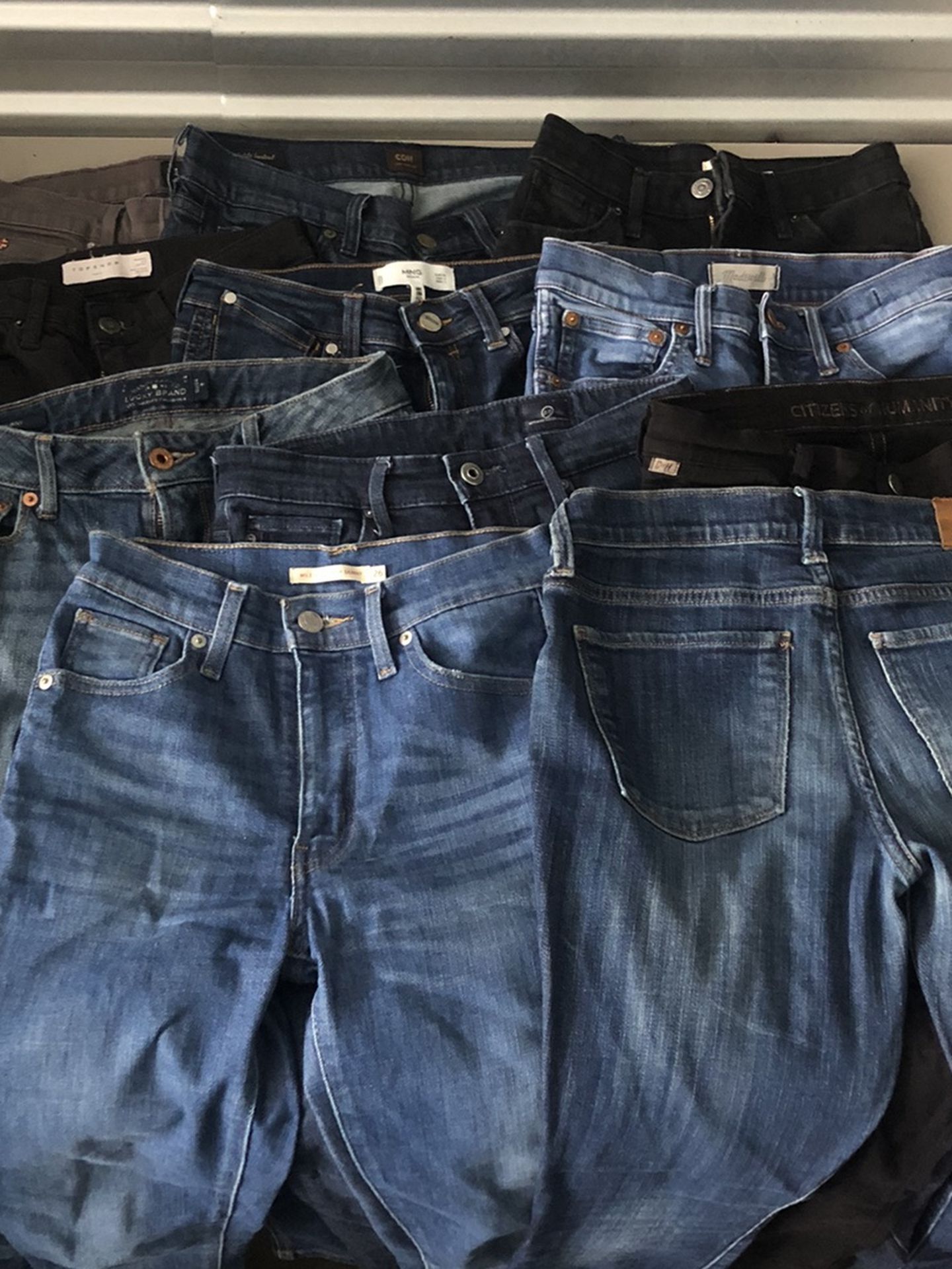 Women’s Jeans Lot For Resale Or Personal Use Hudson Topshop COH AG Madewell And More