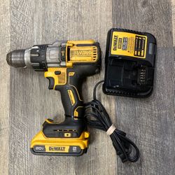 DeWalt DCD996 20V Max XR Brushless 3-Speed Cordless 1/2” Hammer Drill with 2.0 Ah Battery and Charger