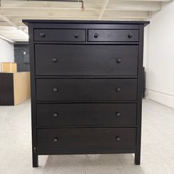 Large Tall Black IKEA Hemnes 6 Drawer Dresser