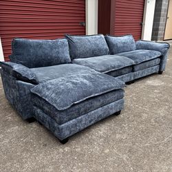 *FREE DELIVERY* Blue Cloud Sofa w/ ottoman