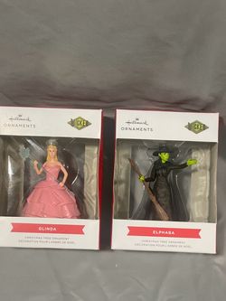 Hallmark ornaments from WICKED Glinda and Elphaba