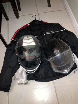 Motorcycle Helmet & Jacket Pair
