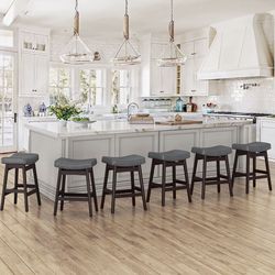 6X Dark gray 24” faux leather barstools