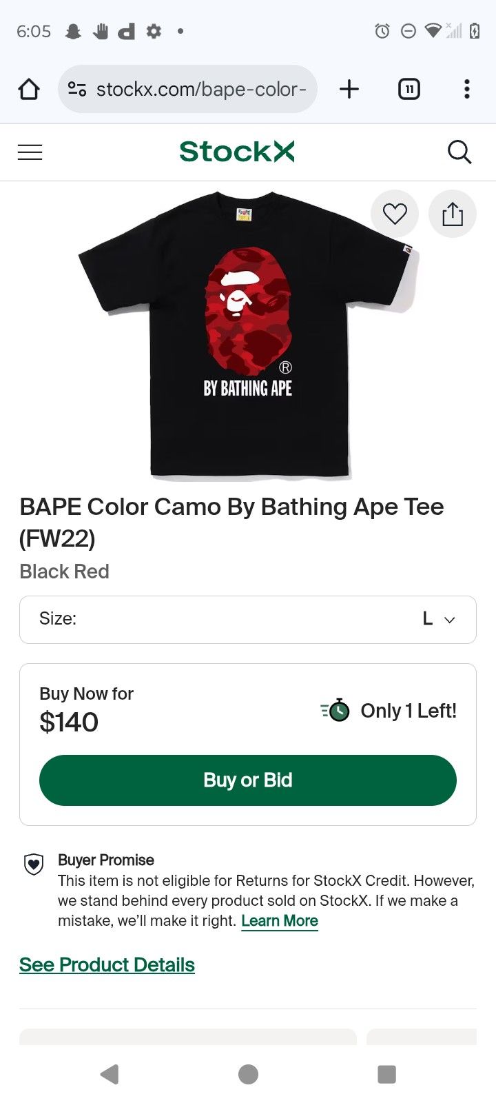 BAPE Color Camo By Bathing Ape Tee