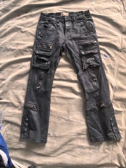 GODSPEED WAX FLARE PREMIUM CARGO PANTS - BLACK