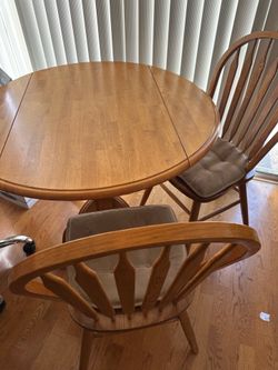 Solid oak dining table