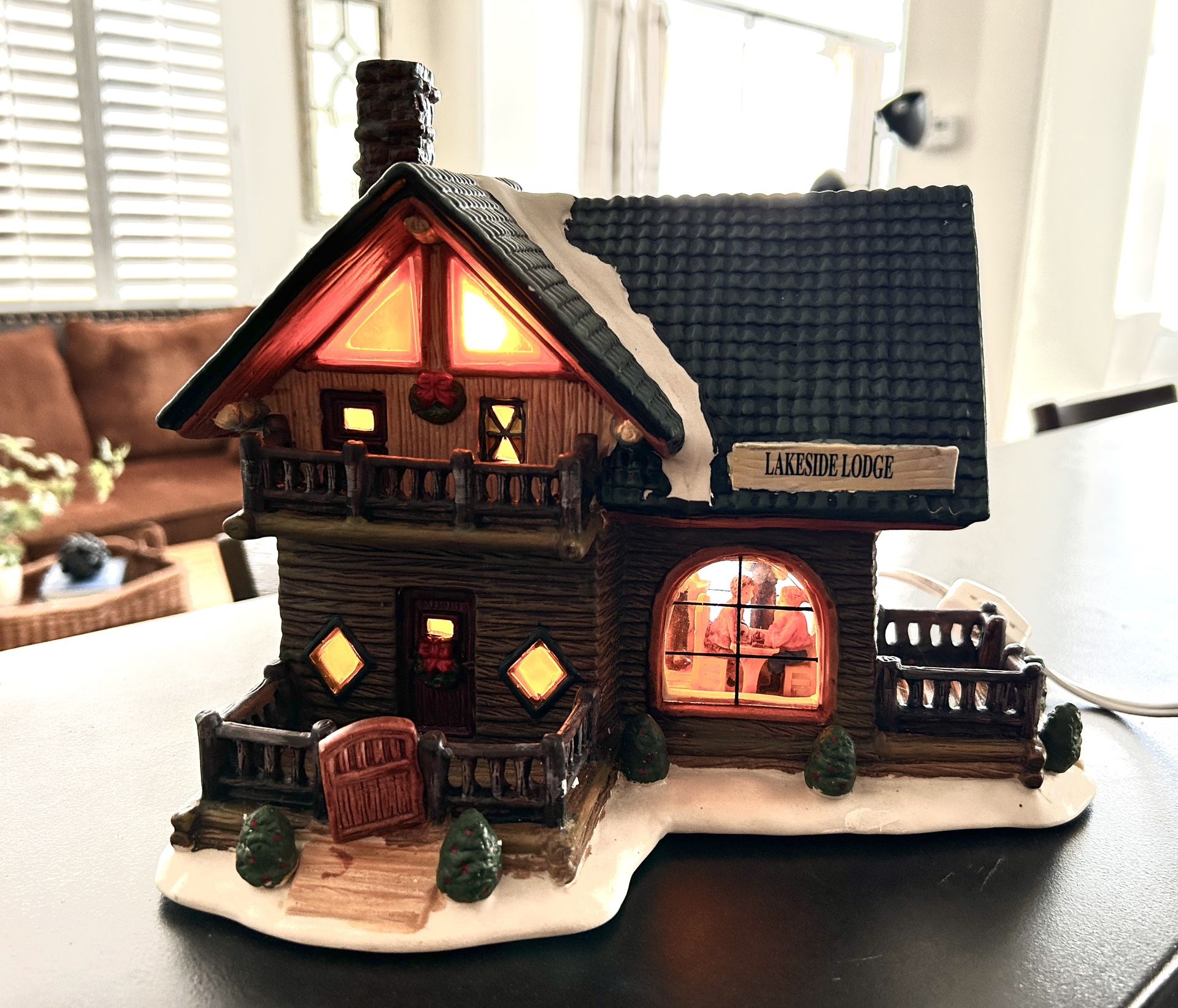 Two Vintage Winter Lodge Decor
