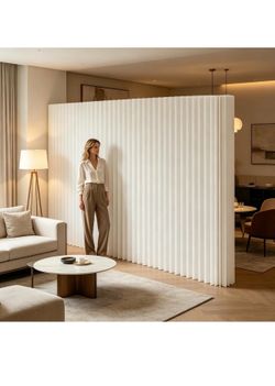 New in the box Paper Room Divider, Foldable Accordion Partition Wall, Freestanding Lightweight Privacy Screen for Home, Office, Bedroom, Events, Exhib